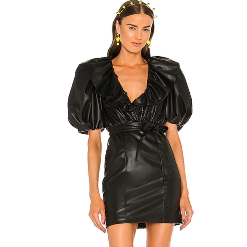 LPA Ballari Leather Dress